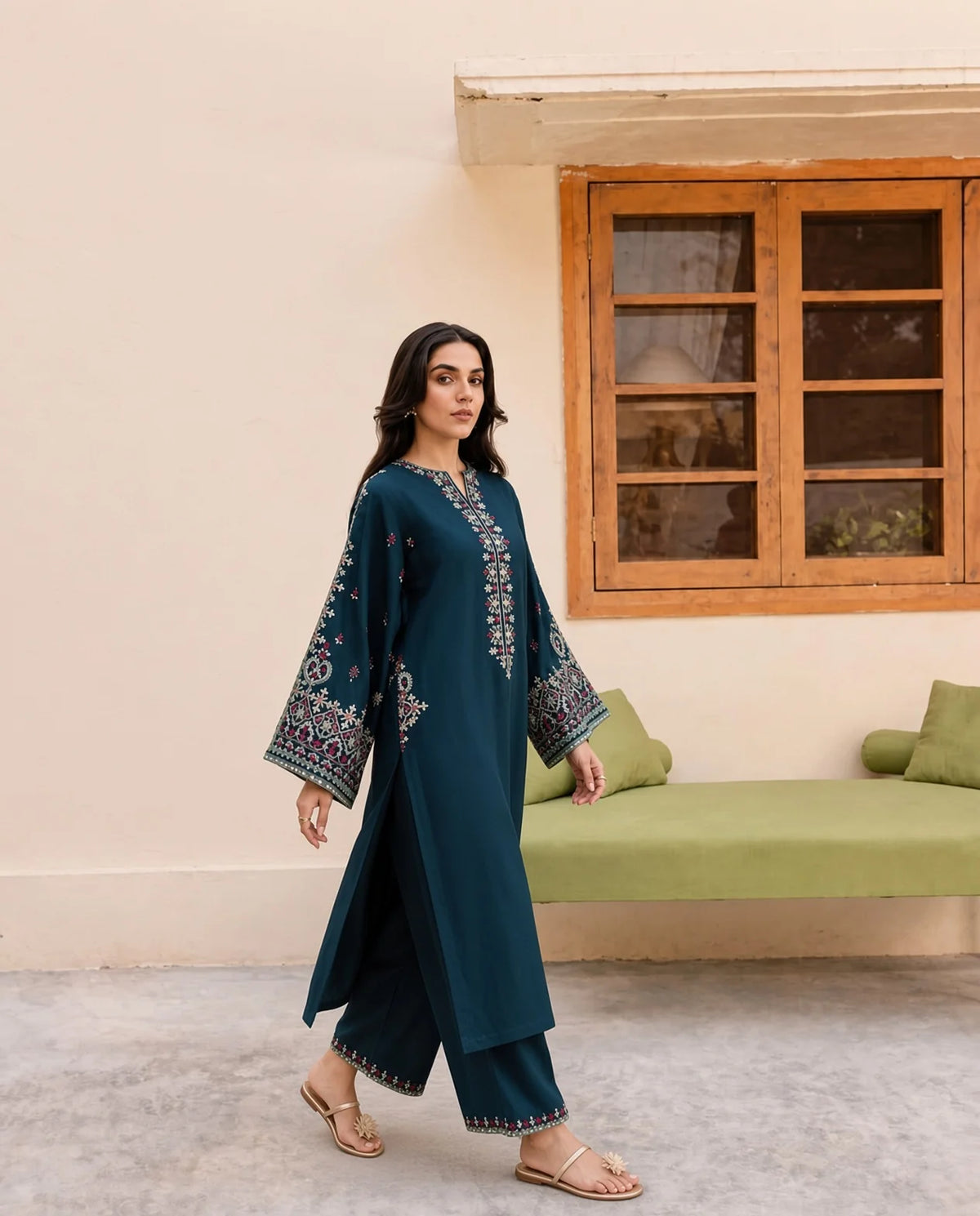 Chantelle - Unstitched Embroidered Dhanak – 2 PC
