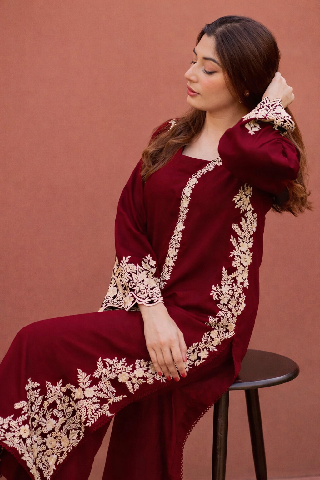 Unstitched Embroidered Lawn – 2 PC