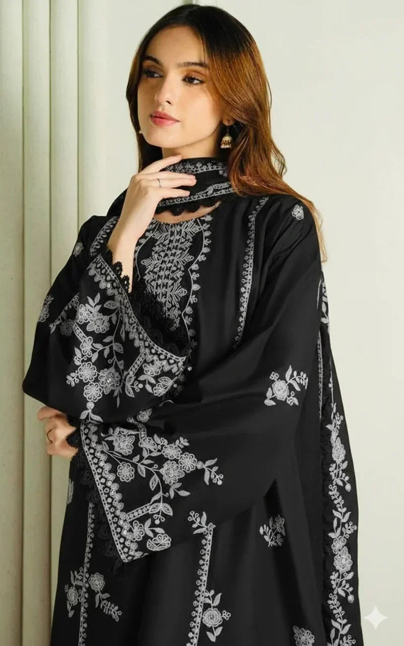 Unstitched Embroidered Lawn 3 - PC