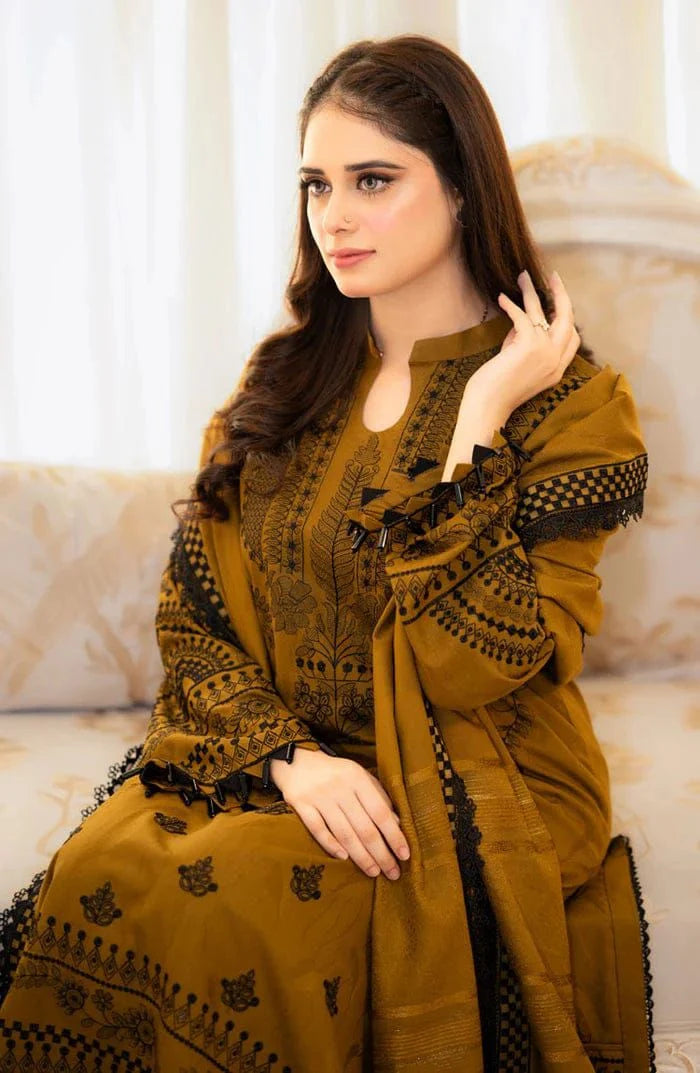 Aisling - Unstitched Embroidered Dhanak – 3 PC
