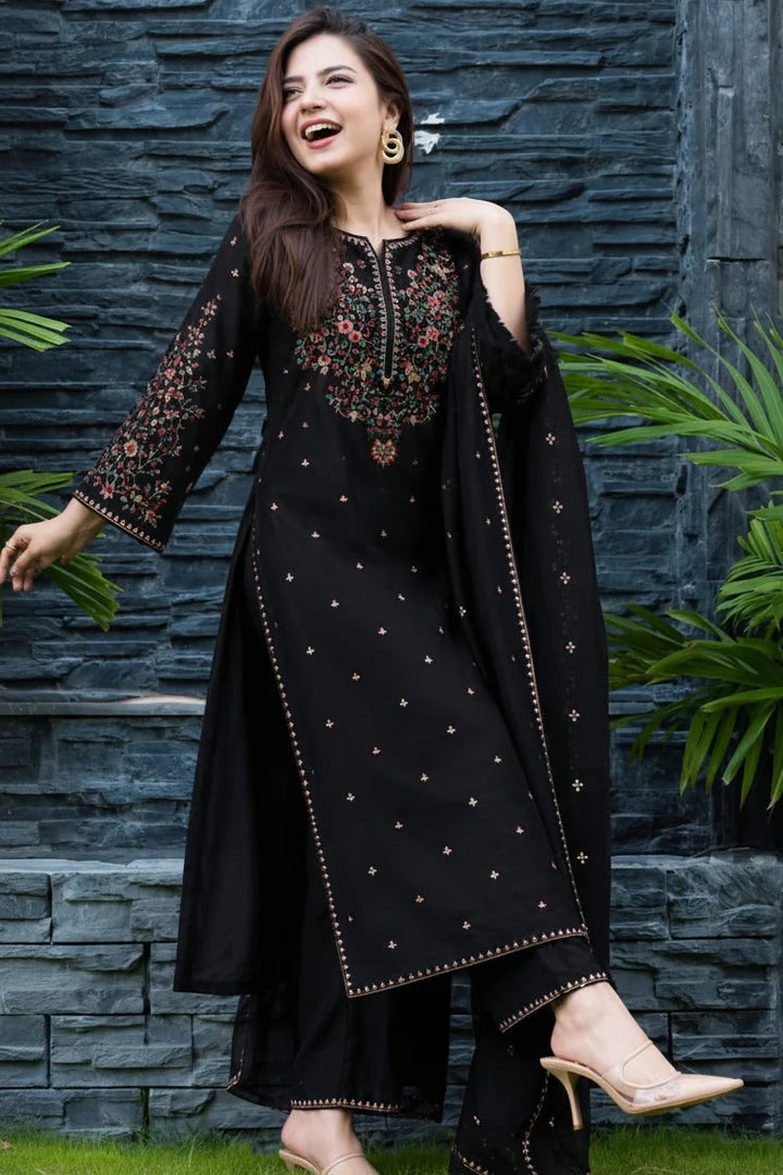 Batik - Unstitched Embroidered Dhanak – 3 PC