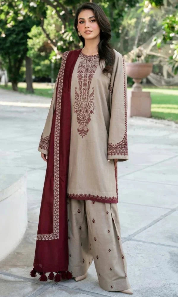 Sapphire - Unstitched Embroidered Dhanak – 3 PC