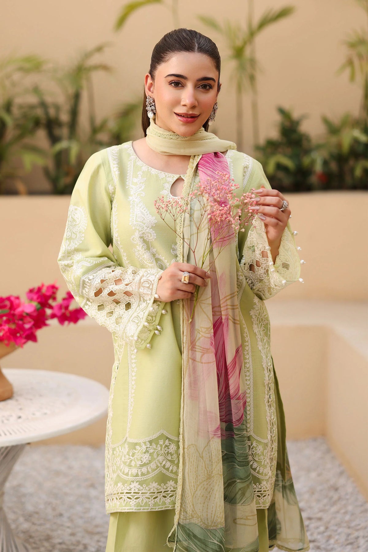 Maria.B - Unstitched Embroidered Dhanak – 3 PC