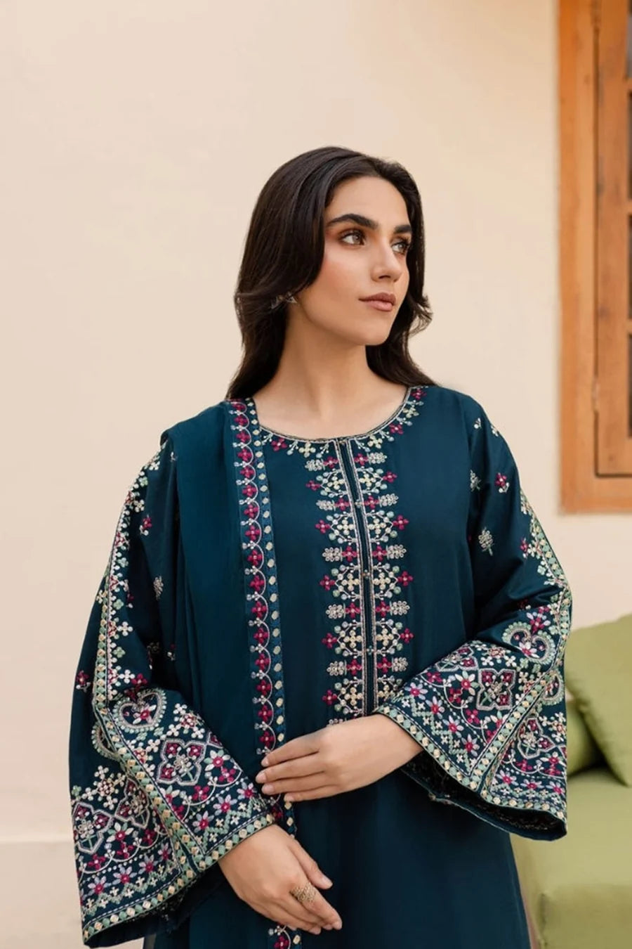 Batik - Unstitched Embroidered Dhanak – 3 PC