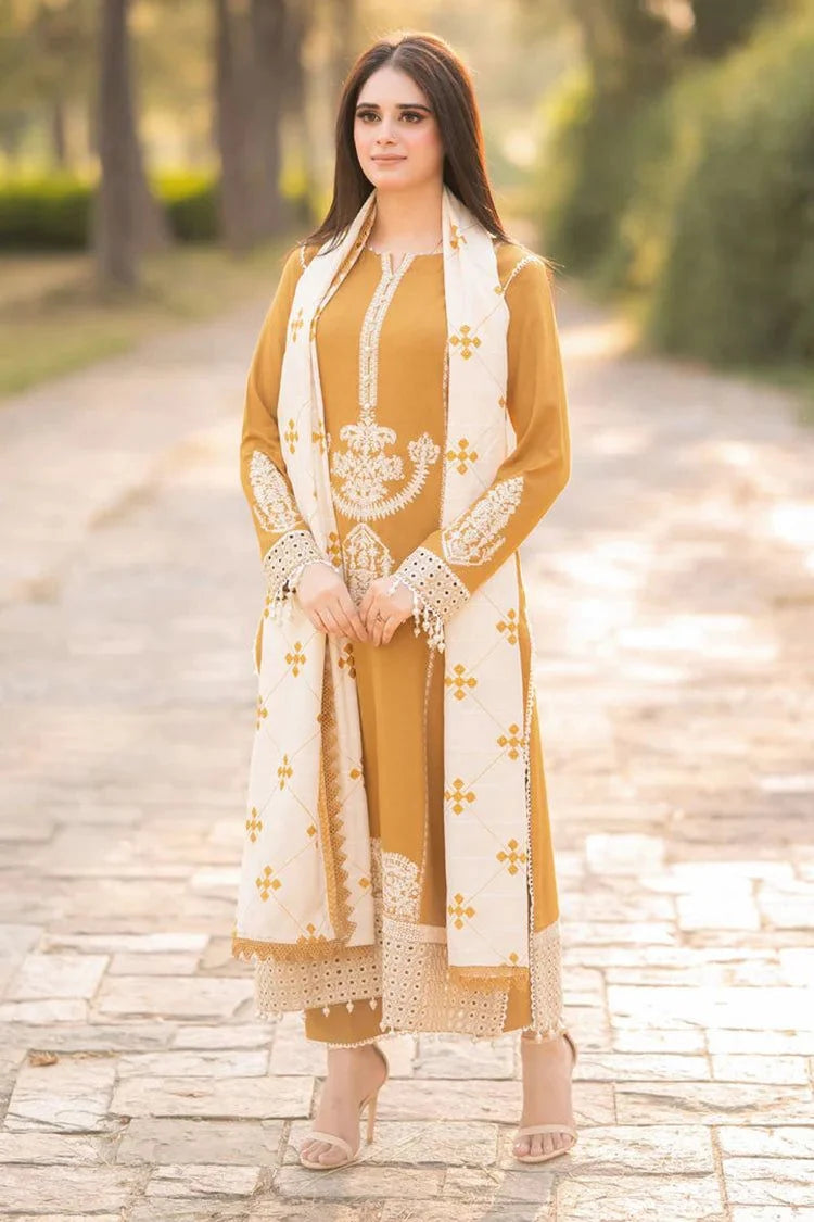 Aisling - Unstitched Embroidered Dhanak – 3 PC