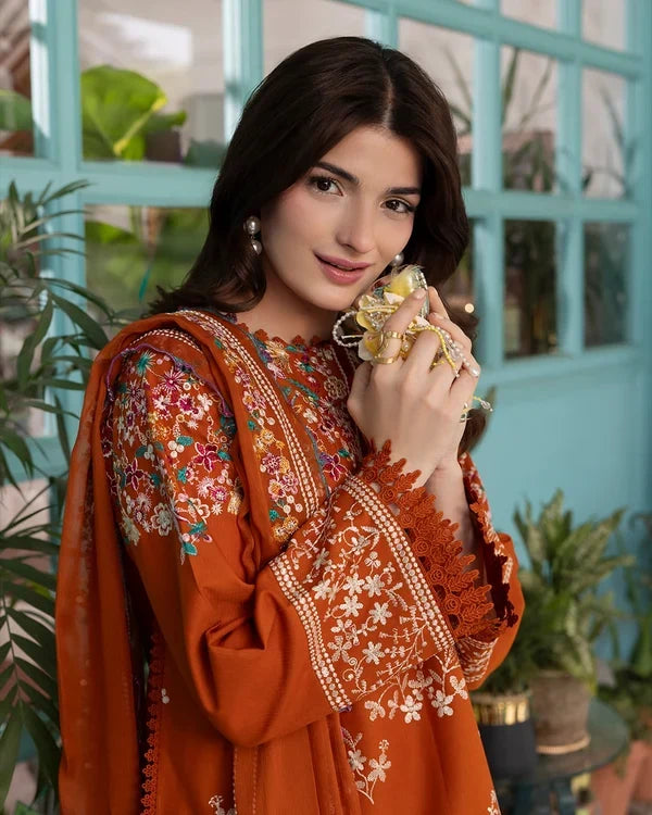 Miel - Unstitched Embroidered Dhanak – 3 PC