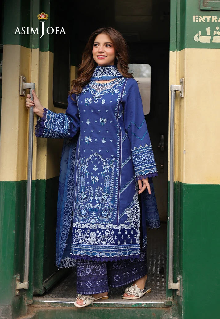 Asim Jofa - Unstitched Embroidered Dhanak – 3 PC