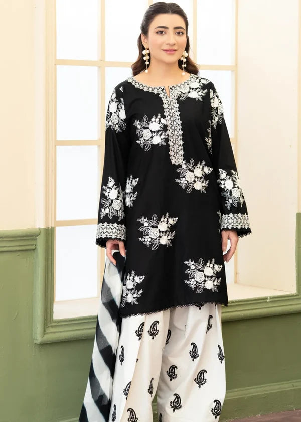 Zara Shahjahan - Unstitched Embroidered Dhanak – 3 PC