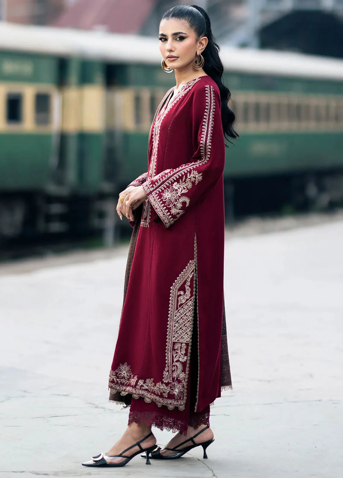 Zara Shahjahan - Unstitched Embroidered Dhanak – 3 PC