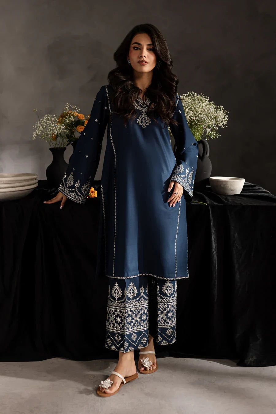 Midora - Unstitched Embroidered Dhanak – 2 PC