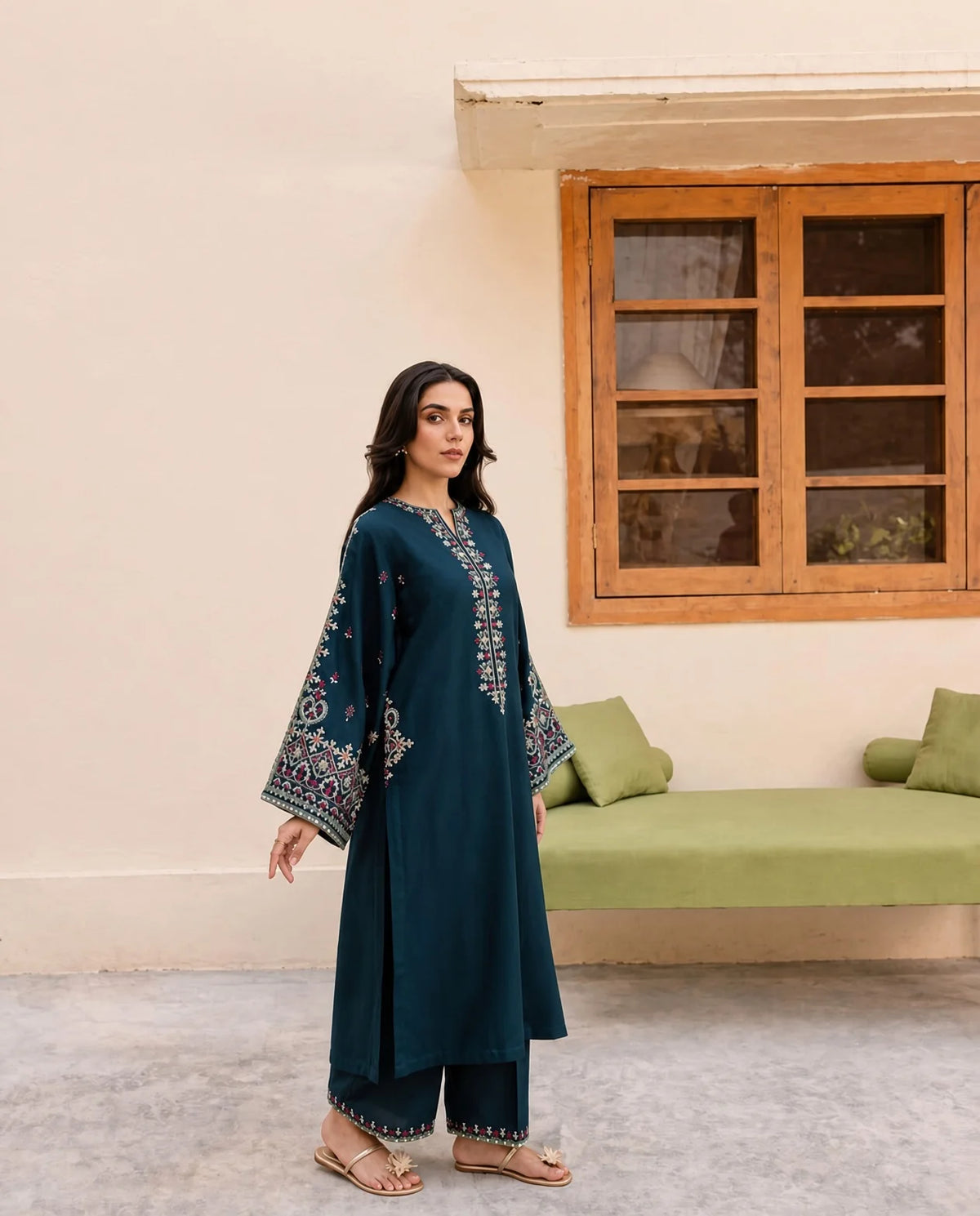 Chantelle - Unstitched Embroidered Dhanak – 2 PC