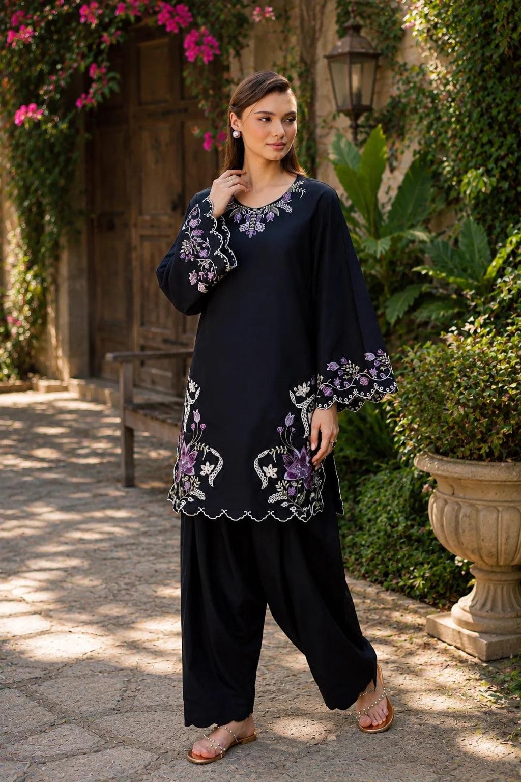 Ethnic - Unstitched Embroidered Dhanak – 2 PC