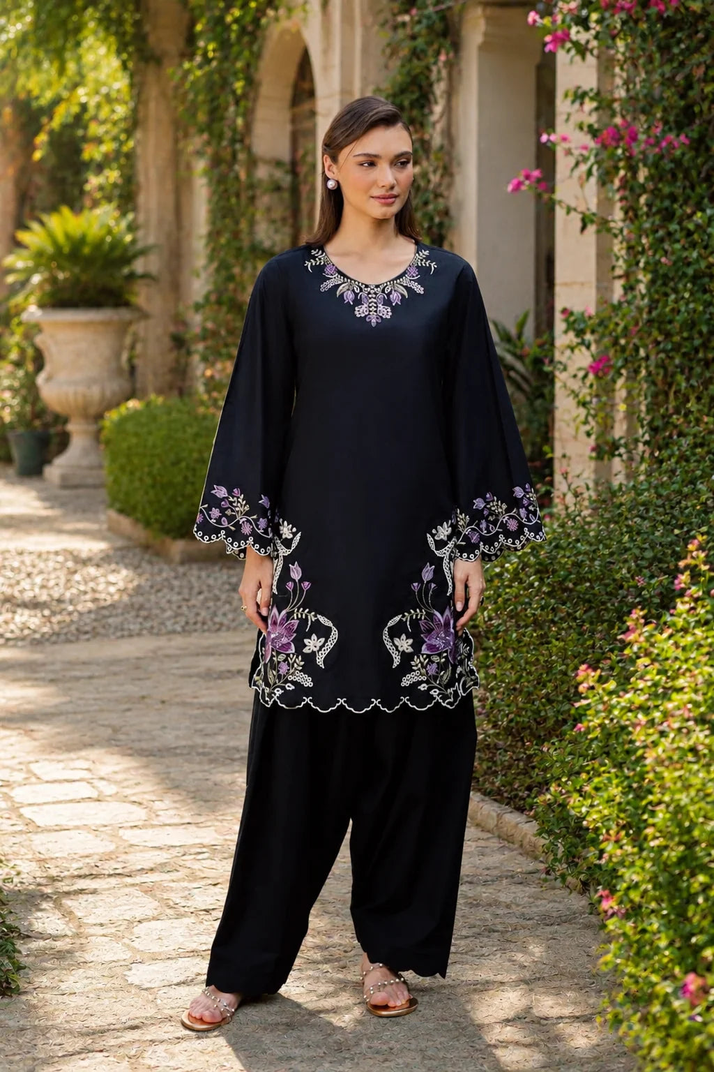 Ethnic - Unstitched Embroidered Dhanak – 2 PC