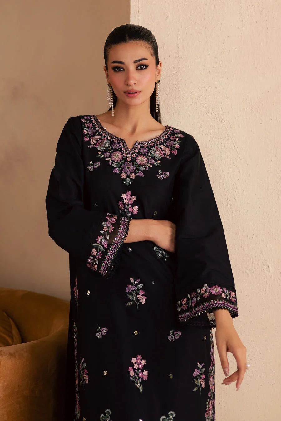 Noore - Unstitched Embroidered Dhanak – 2 PC