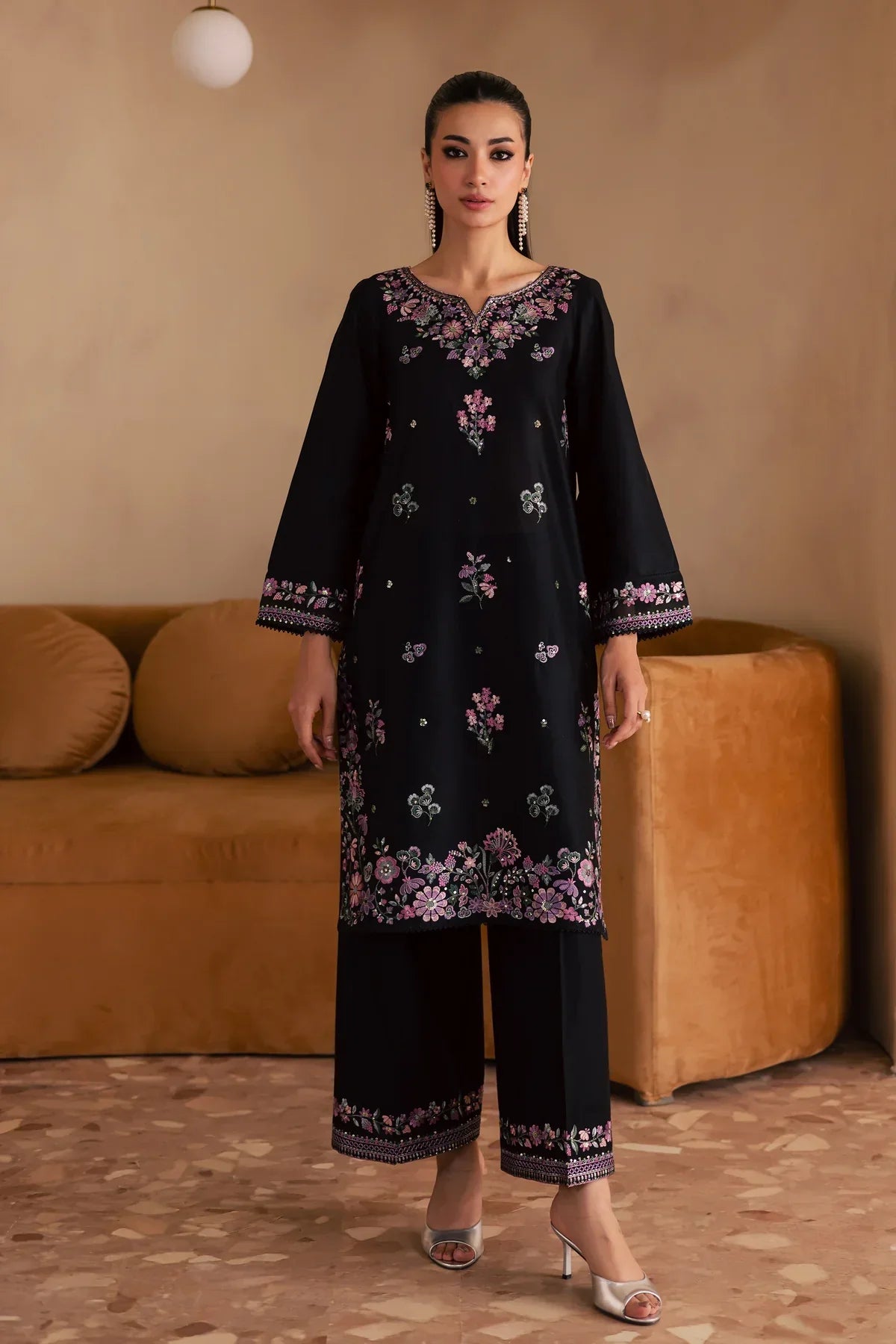 Noore - Unstitched Embroidered Dhanak – 2 PC