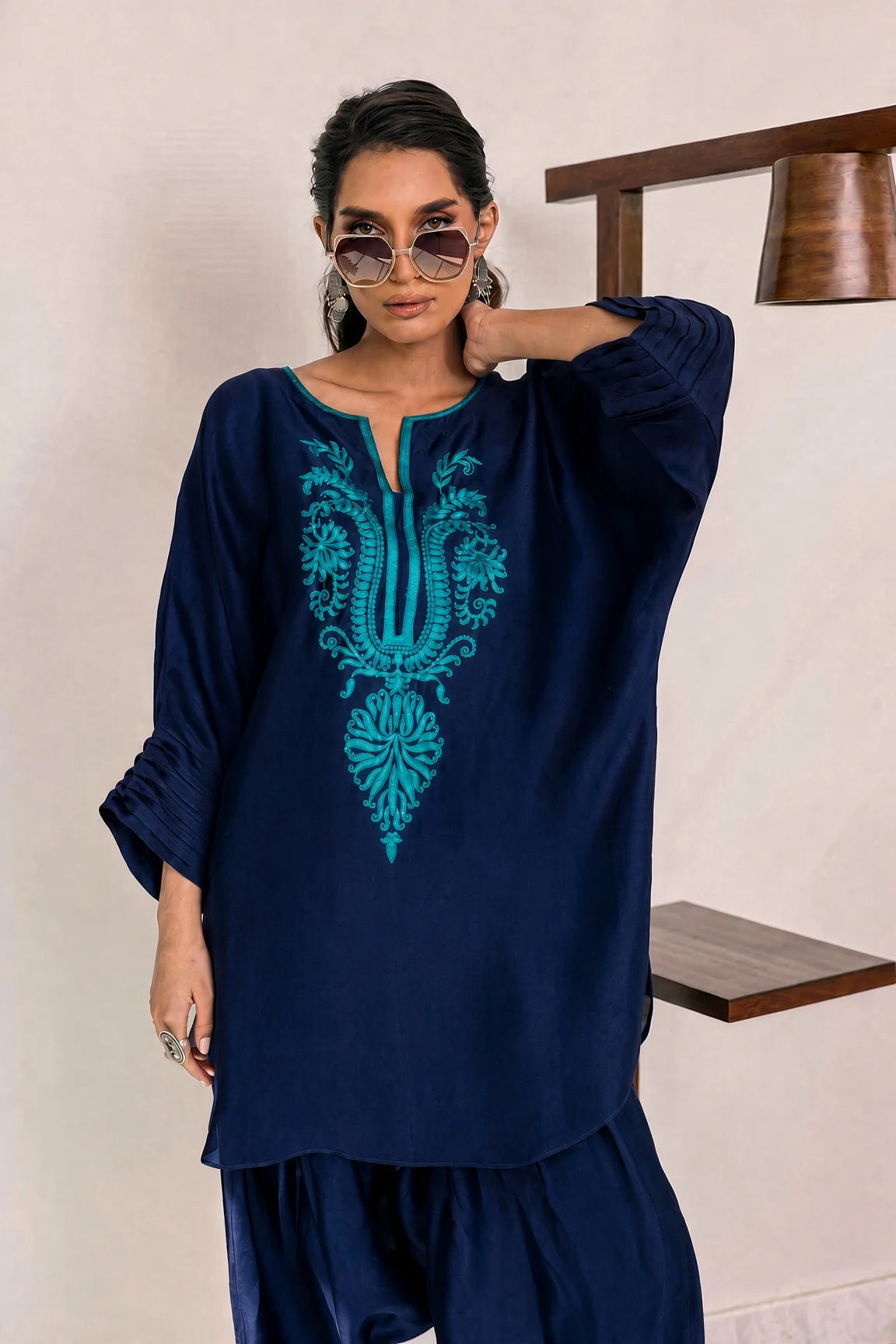 Deepak Perwani - Unstitched Embroidered Dhanak – 2 PC
