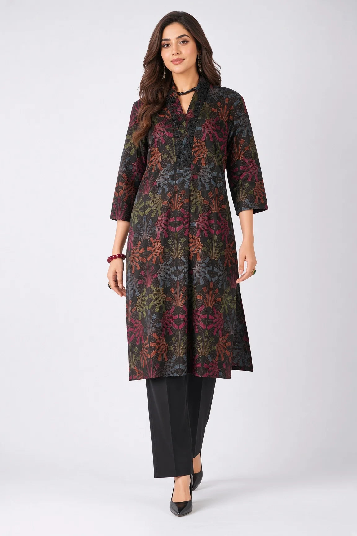 Rania - Unstitched Embroidered Dhanak – 2 PC
