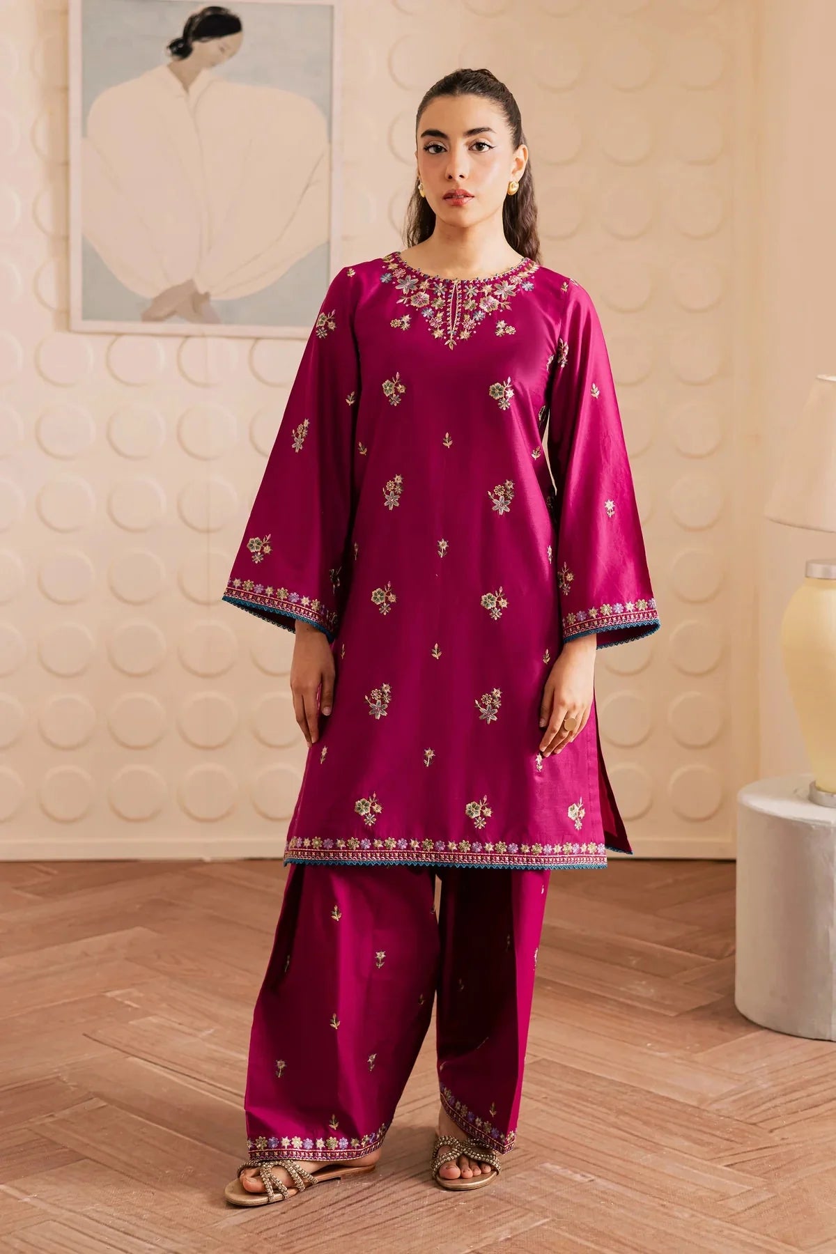Batik - Unstitched Embroidered Dhanak – 2 PC