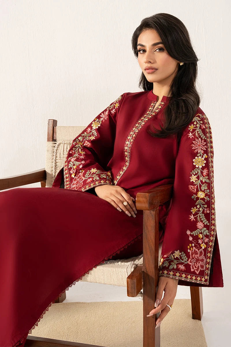 Ramsha - Unstitched Embroidered Dhanak – 2 PC