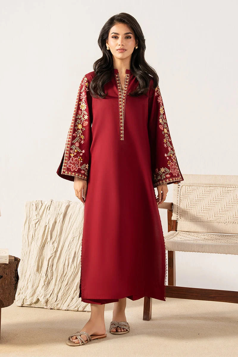 Ramsha - Unstitched Embroidered Dhanak – 2 PC