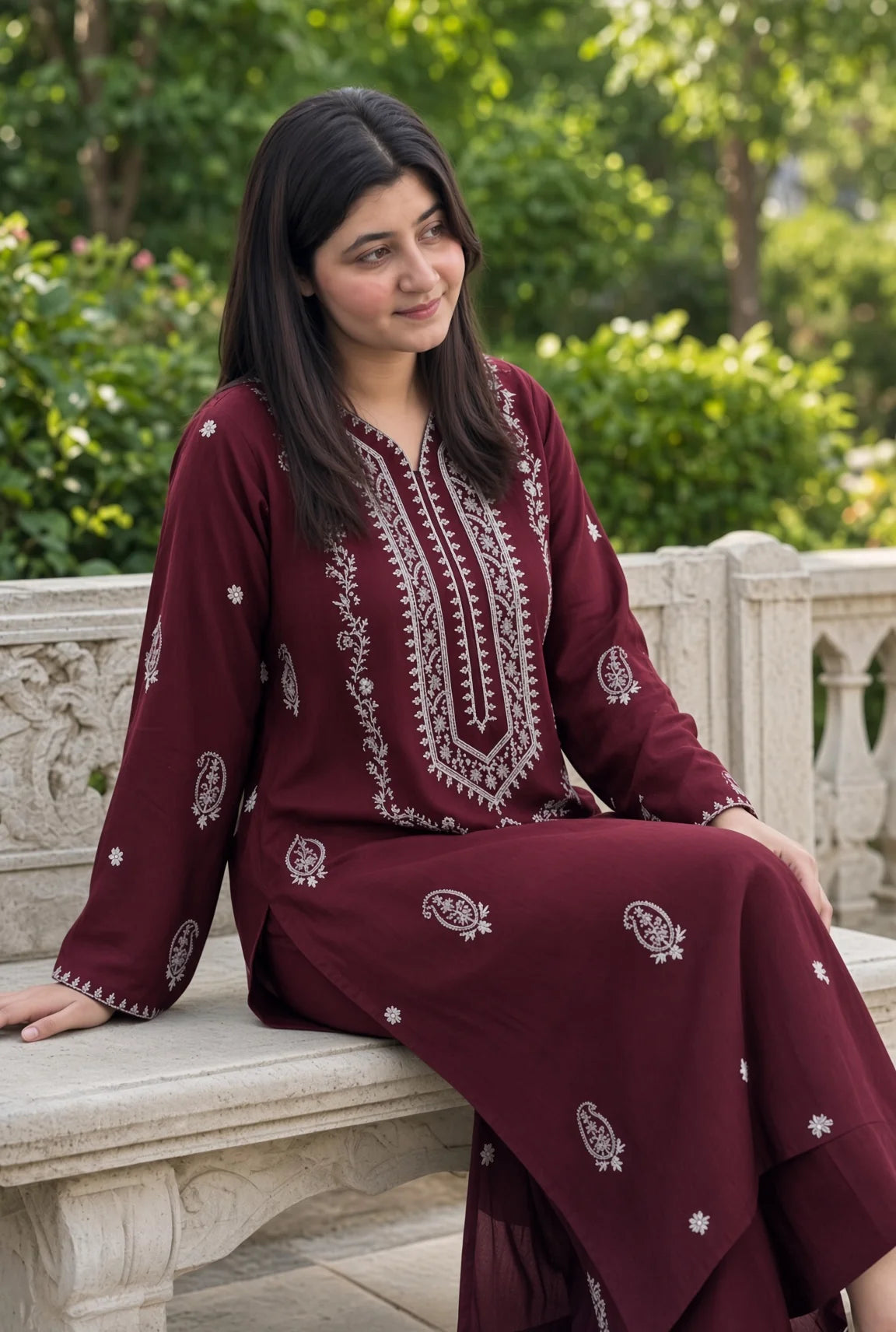 Afsheen - Unstitched Embroidered Dhanak – 2 PC
