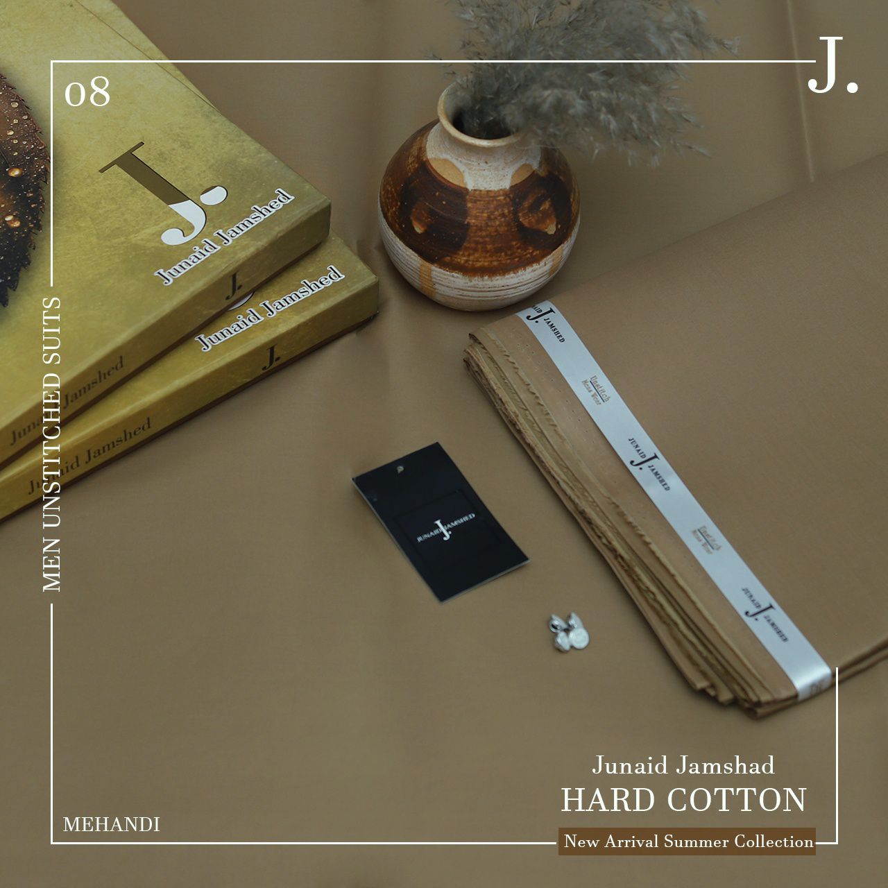 Junaid Jamshed Hard Cotton Men Unstitched Suit