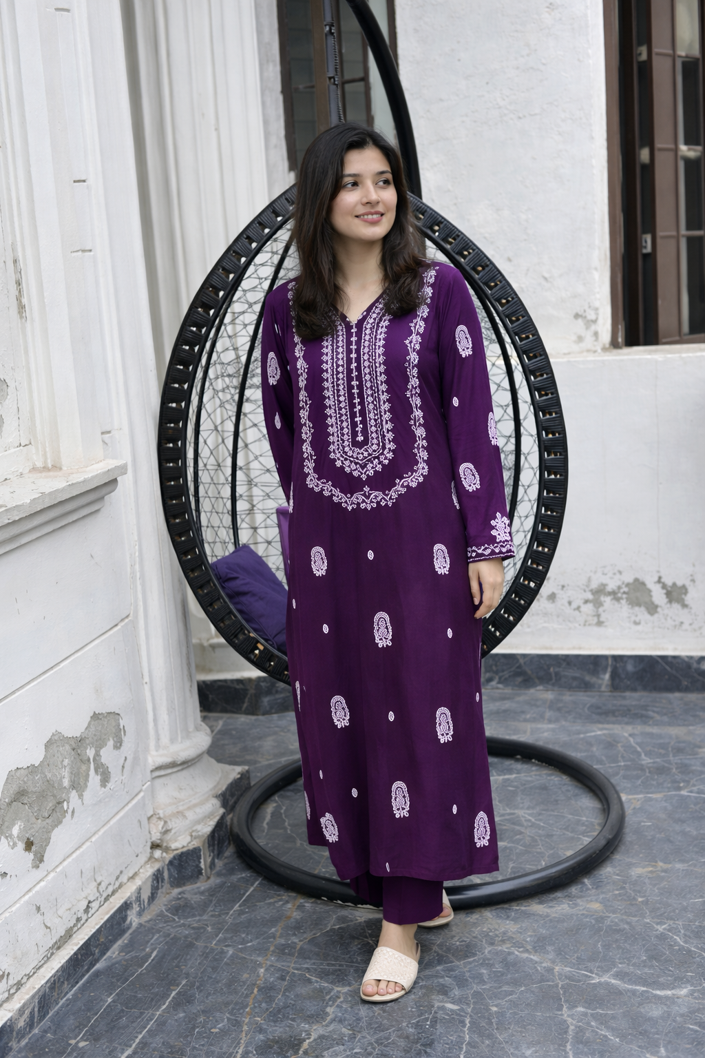 Unstitched Embroidered Lawn – 2 PC